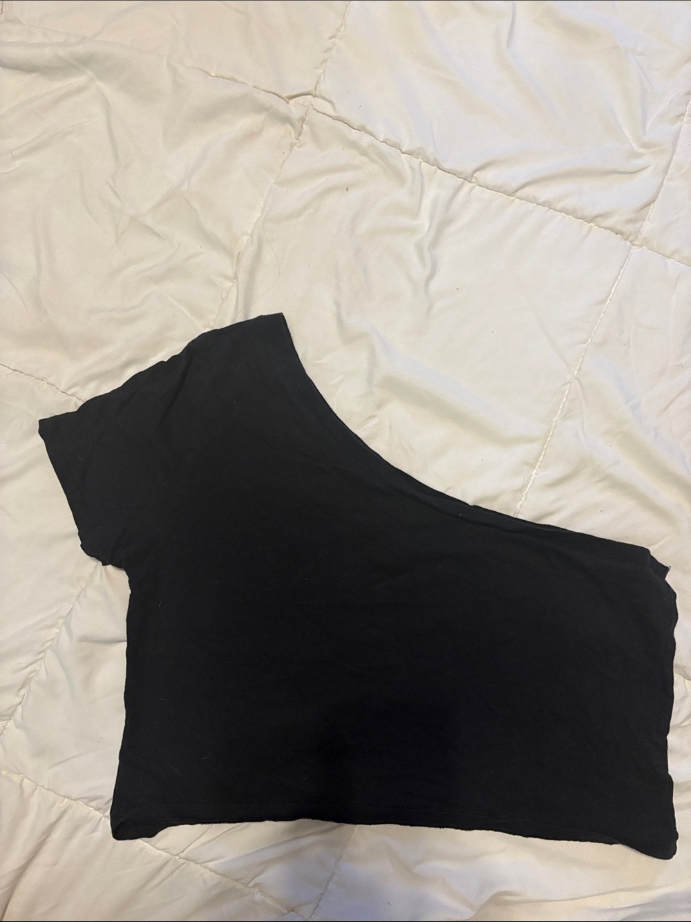 aerie Black Asymmetric Tank Top